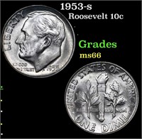 1953-s Roosevelt Dime 10c Grades GEM+ Unc
