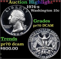 Proof ***Auction Highlight*** 1974-s Washington Qu