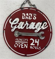 12" Dad’s Garage Metal Sign
