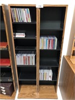 Pair of Bookshelves with Christmas CD's