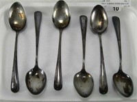 TRAY: 6 BIRKS STERLING 5.25" SPOONS