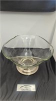 Vintage Princess House Glass Fluted Serving Bowl