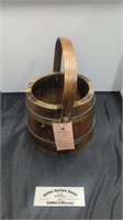 Vintage Banded Wood Barrel Putney Bucket