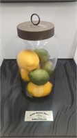 Decorative Jar with Artificial Lemons & Limes