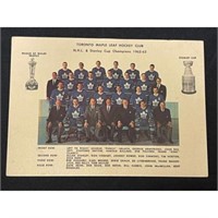 1962/63 Maple Leafs Club Photo Stanley Cup Champs