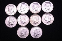 10 40 % SILVER HALF DOLLARS