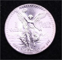 1985 MEXICO LIBERTAD 1 OZ.999 SILVER