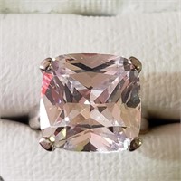 $20 Silver Rhodium Plated  CZ Ring