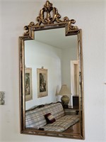 Art Nouveau Gilt Gold Hallway Mirror