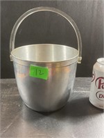 MCM aluminum ice bucket lucite handle kromex