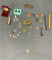 Vintage Jewelry & Sterling Spoons
