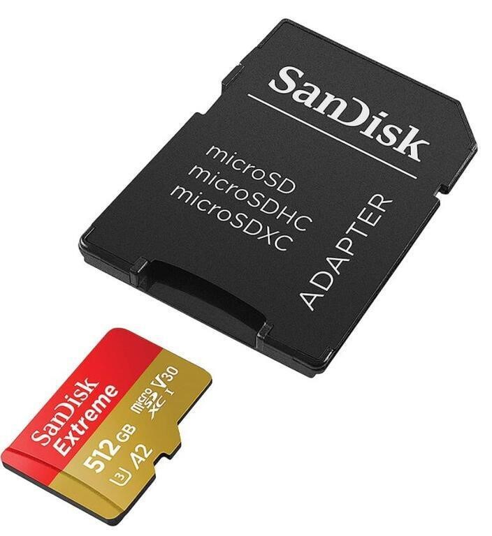 SANDISK 512GB EXTREME MICROSDXC UHS-I MEMORY CARD