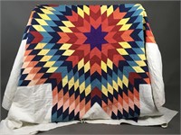 Vintage Diamond Star Hand Crafted Quilt