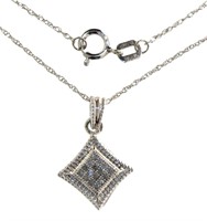 Princess Cut Diamond Necklace