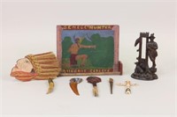 Lot of Native American Souvenirs, Including 4