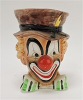 Relpo clown head vase 7"