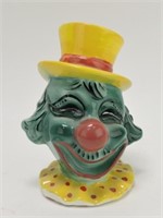 Clown head vase 6"