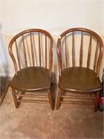 PAIR OF WOOD CHAIRS