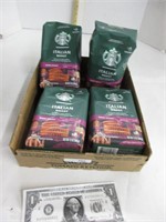 4 Starbucks Italian Roast Ground Coffee BB 3/2024