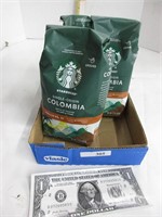 3 Starbucks Colombia Ground Coffee Best By 4/23/24