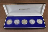 Silver Mint 5 Morgan Dollar Coin Set