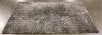92in Contemporary Style Gray Shag Area Rug