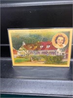 Rare Vintage Judy Garland's Home Post Card