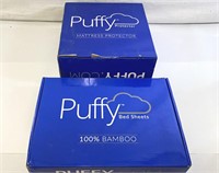 *NEW Puffy Bamboo Bed Sheets & Mattress Protector