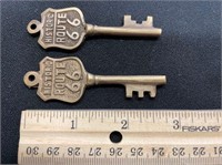 Brass Route 66 Keys