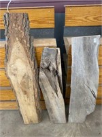 ASSORTED SMALL WOOD SLABS