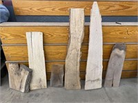 ASSORTED SMALL WOOD SLABS