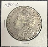1881 O MORGAN SILVER DOLLAR
