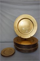 Goldtone Charger Plates