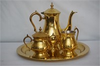 Vintage GoldTone Tea Set