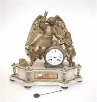 Antique figural mantle clock