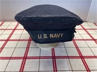 WWII US NAVY FLAT TOP JACK CAP