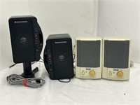 2 Sets Of Computer Desk Speakers (Sound Blaster)