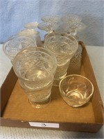 Misc glassware goblets and sherbet dishes