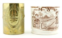 1800's Brass and Alphabet Mugs