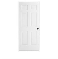 24 in. x 80 in. 6 Panel Left-Handed Interior Door