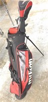 Teen Wilson Iron golf bag and accessories, right