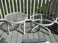 2 Small Round Patio Tables