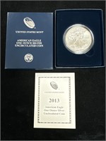2013 American Eagle 1 oz Silver Uncirculated Coin