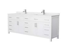 Beckett 84 in. W x 22 in. D Double Vanity in White