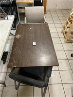 Particle Board Table & 2 Chairs