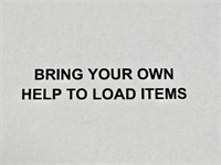 Bring your own help to load items
