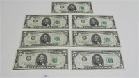 1963A $5 bills - Uncirculated Green Seal