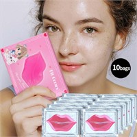 10 pcs Pink Lip Masks Collagen Crystal Gel Lip