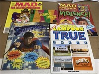 Magazines Mad ,lampoon , comic Superman