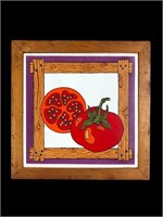 Gailstyn-Sutton Wooden Framed Tomato Tile